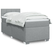 Giroletto a Molle con Materasso Grigio Chiaro 90x200 cm Tessuto 3285771