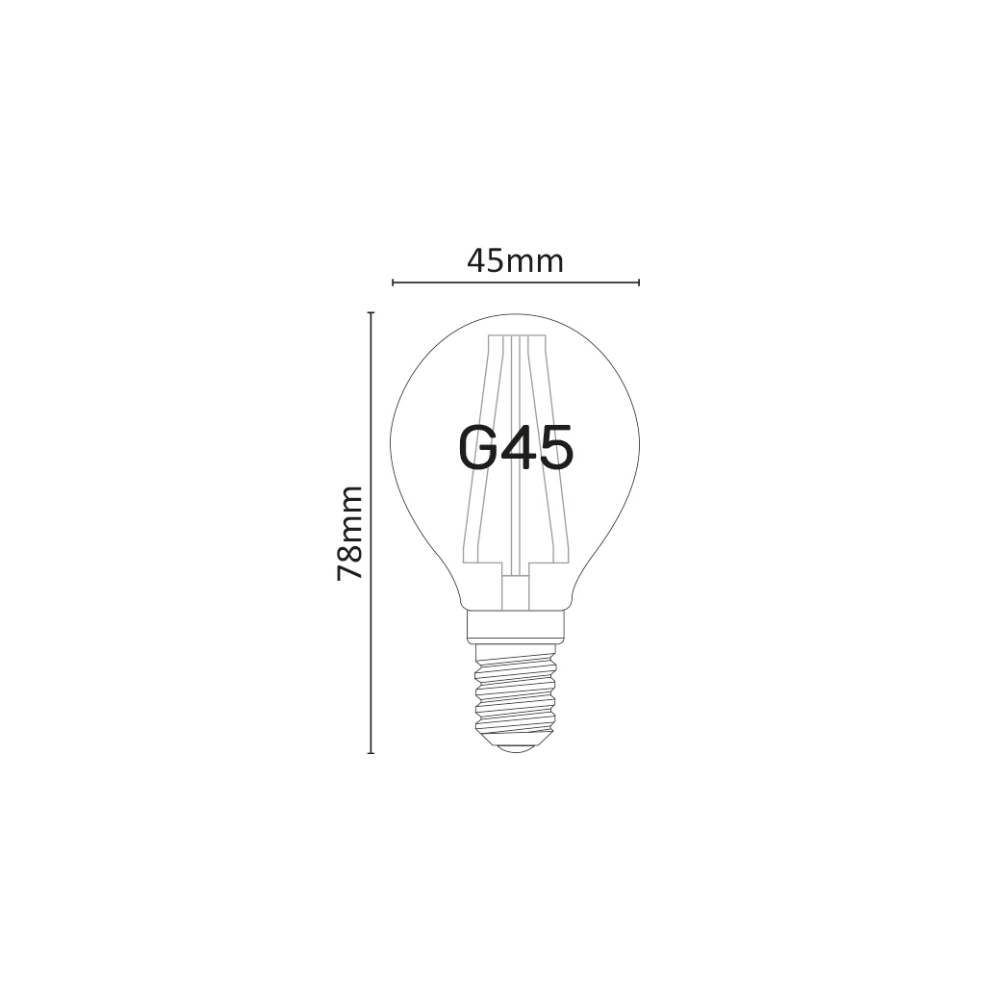 Lampadina a Led Mini Sfera Dimmerabile 6W 2700K E14