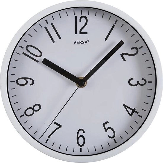 Orologio da Parete Versa Raven in Plastica con Cristallo 4,3 x 20 x 20 cm