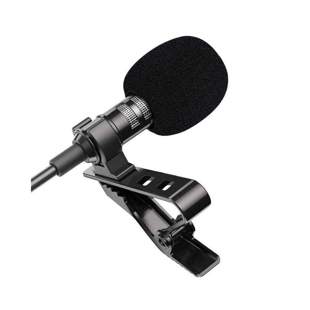 Trade Shop - Mini Microfono Lavalier Omnidirezionale 360° Per Smartphone Fotocamera Q-955s -