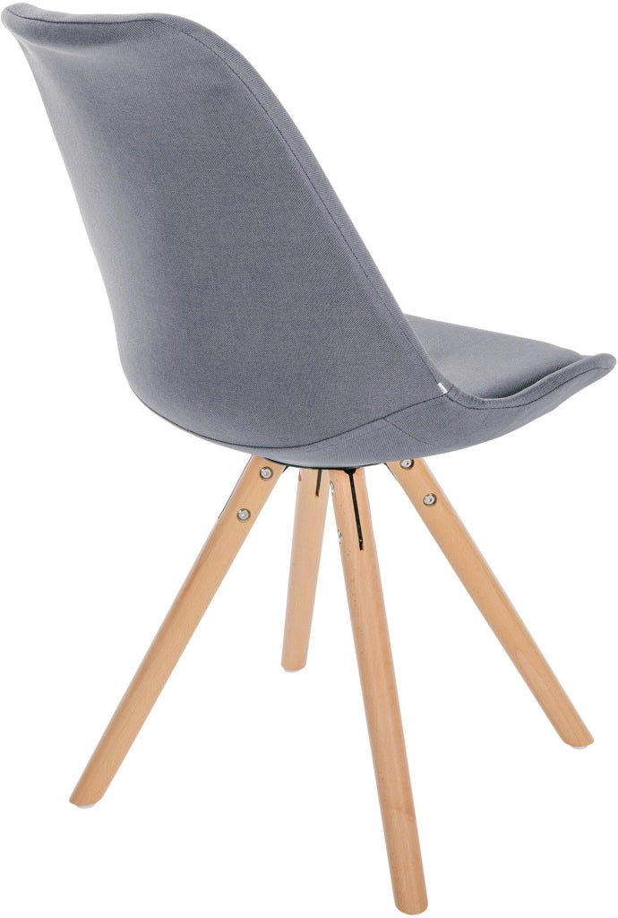 Sedia Sofia Tessuto grigio chiaro,natura (rotondo)