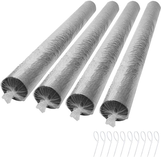 Set di contenitori di archiviazione 4 pezzi - Materiale trasparente in plastica - 55 x 234 cm - Cinture per cavi - Materiale riciclabile - Materiale affidabile - Contenitori di archiviazione