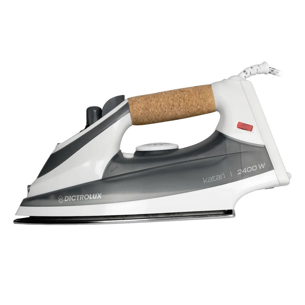 Trade Shop - Ferro Da Stiro A Vapore 2400 Watt 400ml Autopulente Anticalcare Con Manico In Sughero -