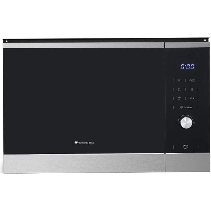 Microonde con grill da incasso CONTINENTAL EDISON CEMO25GINE Nero Acciaio inox L59,5 x H38,8 x P40,1 cm 25L