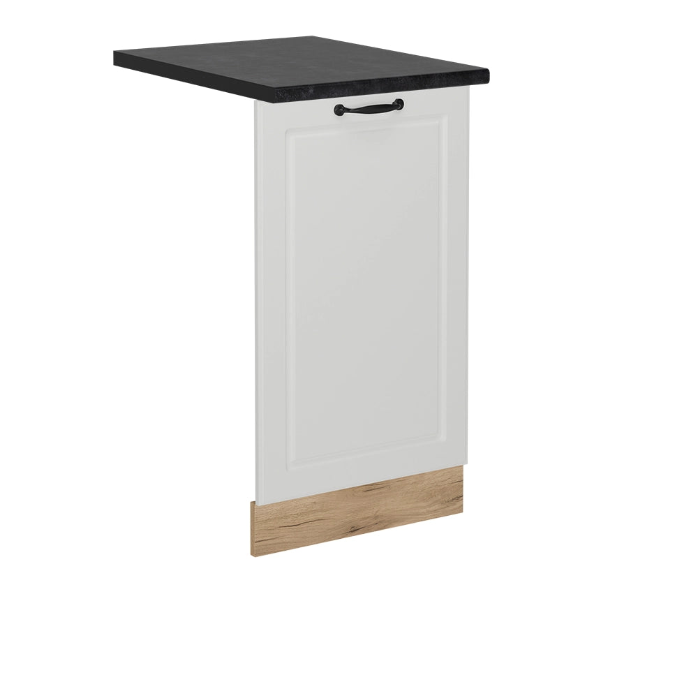 Pannello frontale della lavastoviglie R-Line Bianco rustico/Rovere dorato 45 cm, PL Antracite Vicco