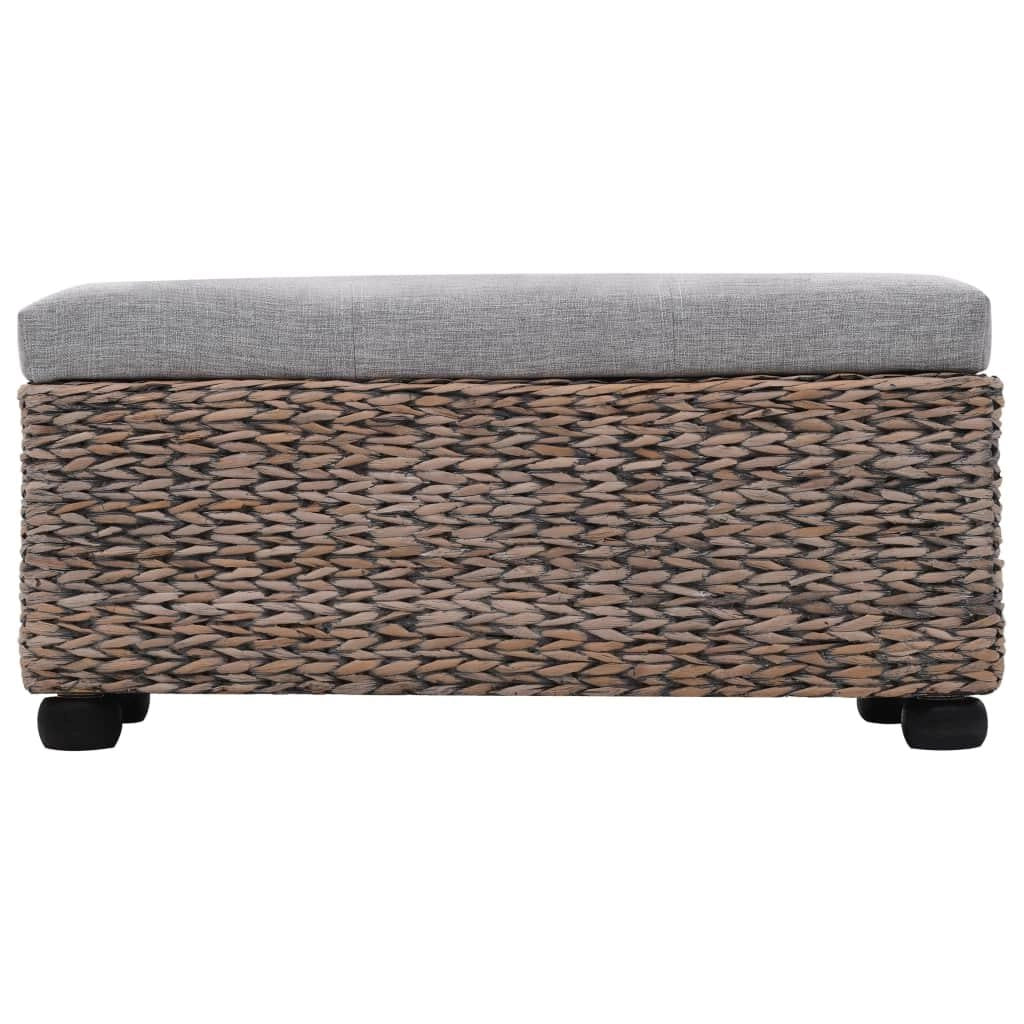 Panca pouf sgabello mobile panca 2 pezzi grigio giacinto d'acqua 3002178