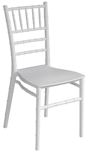 Sedia Impilabile da Giardino 41x49x90 cm in Polipropilene Bianca