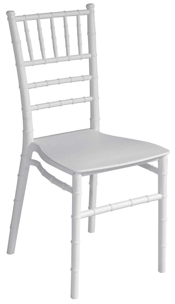 Sedia Impilabile da Giardino 41x49x90 cm in Polipropilene Bianca