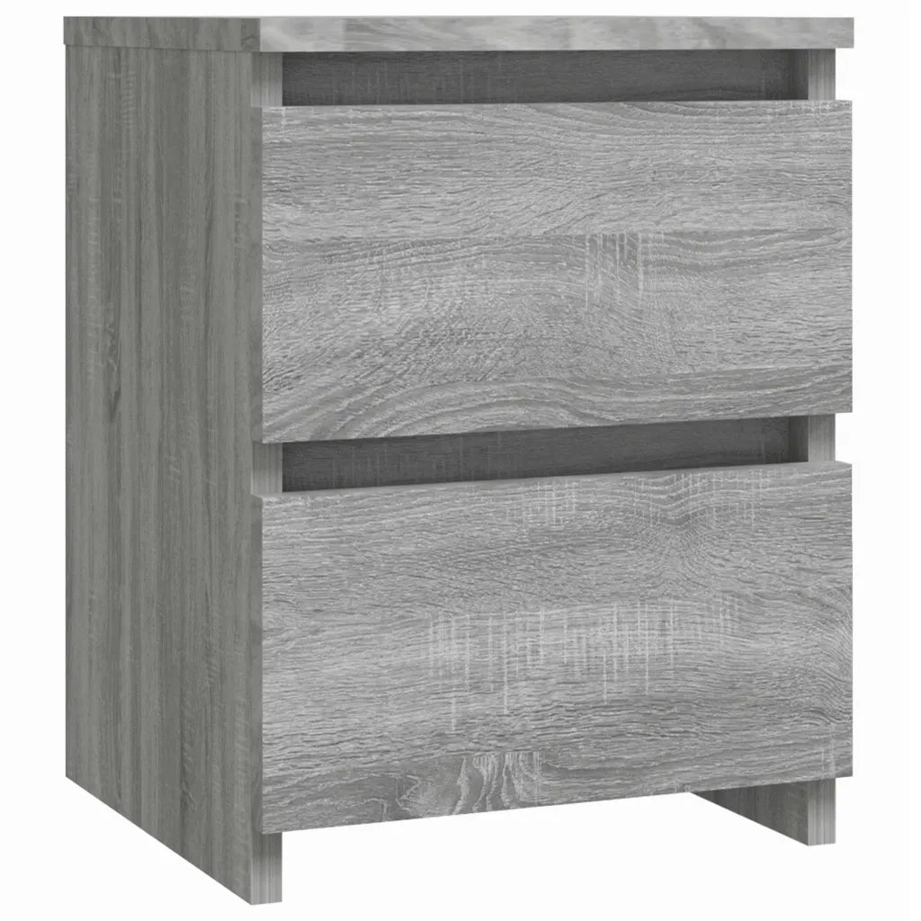 Comodini 2 pz Grigio Sonoma 30x30x40 cm in Legno Multistrato 815330