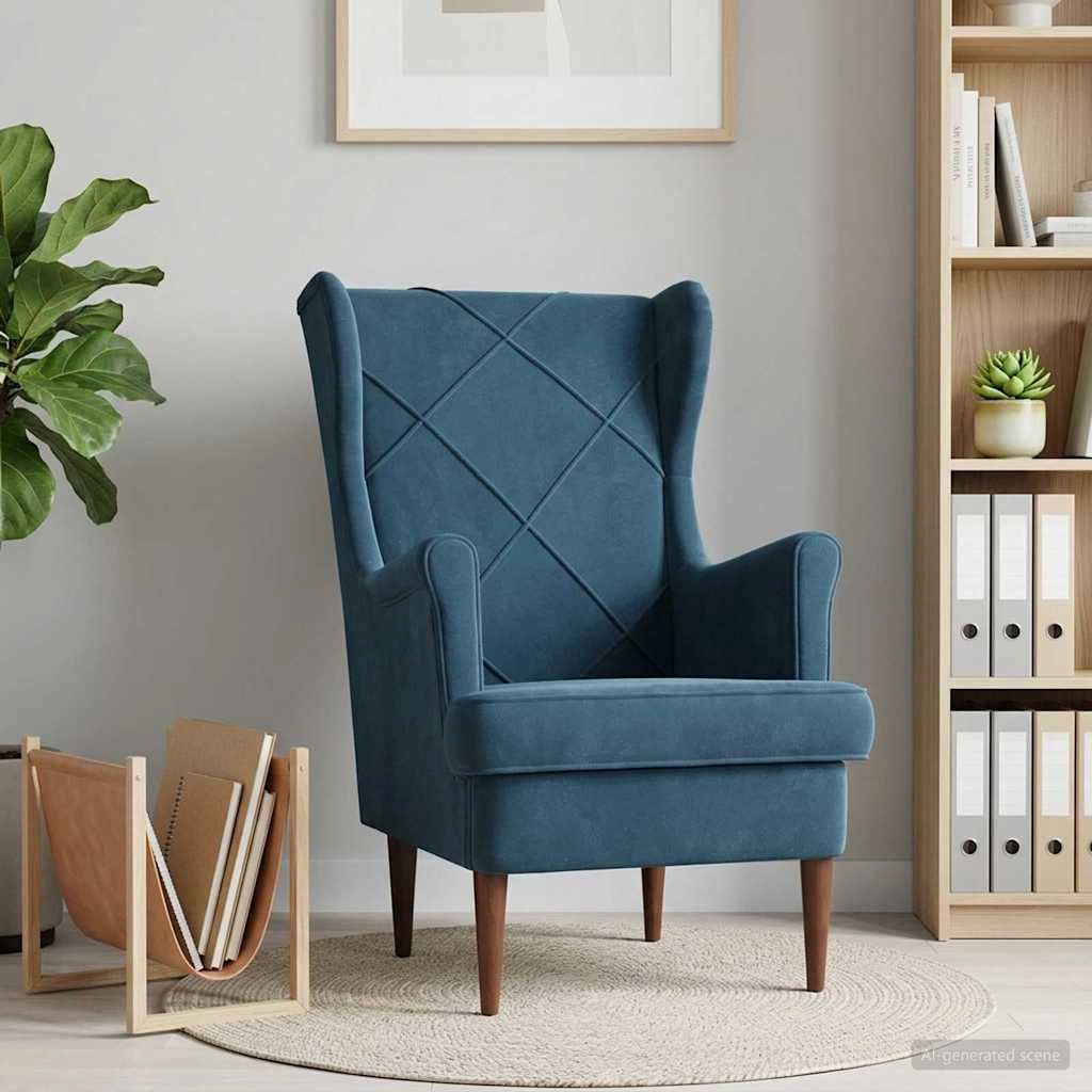 Poltrona Blu Velluto 42029904