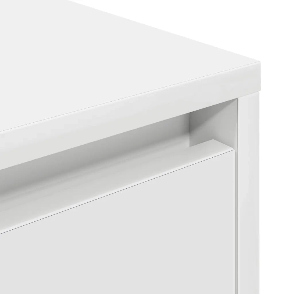 Comodino | Armadio da Notte | Mobiletto da notte con Luci a LED Bianco 38x34x50 cm