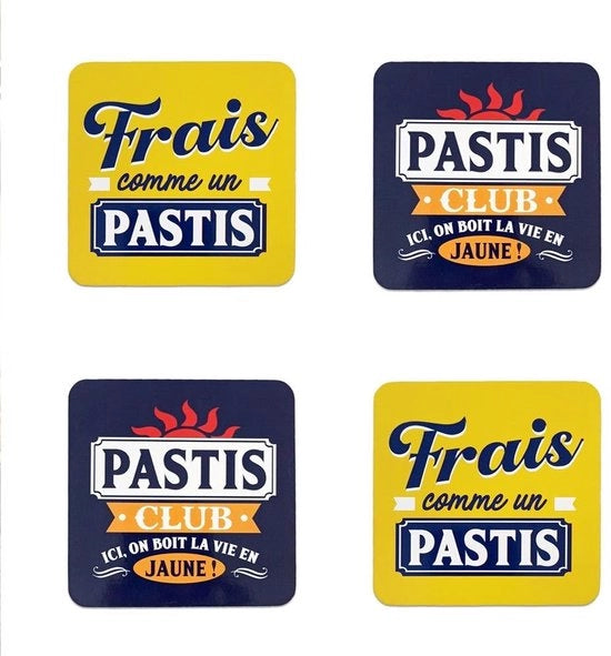 Sottopiedini per pastis, 4 pezzi