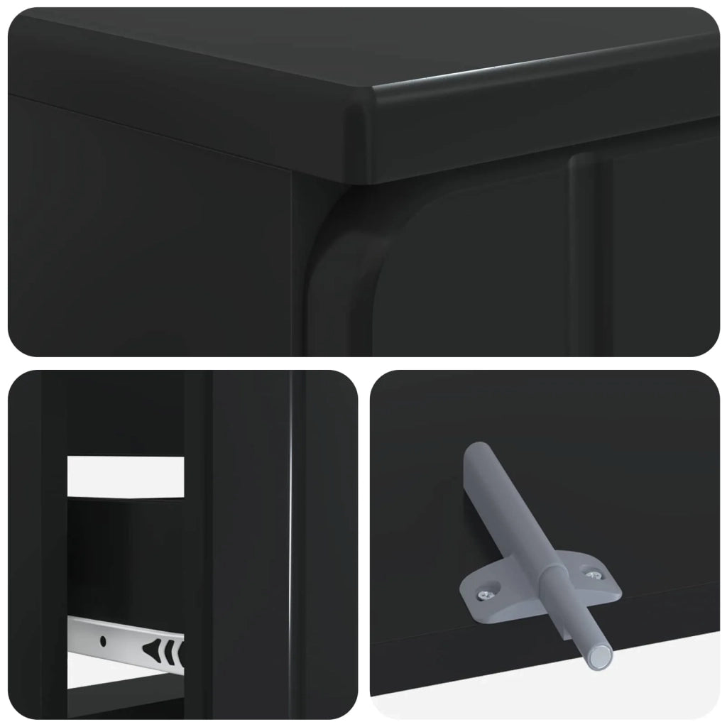 Armadio per Lavabo da Bagno ZWOLLE Nero 82 x 41 x 58,5 cm 896356