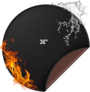 Tappeto di protezione contro il calore, tappeto di protezione contro le fiamme, 91 cm, per barbecue, grillmat per pavimento, terrazza, soffitto, prato, ripiegabile tappeto impermeabile per fuochi da giardino