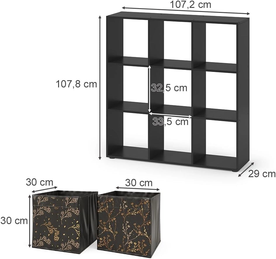 Room Divider Cube Shelf Free-Standing Nove Scaffale Soggiorno Storage Moderno 9 Scomparti Decorative File Shelf Storage
