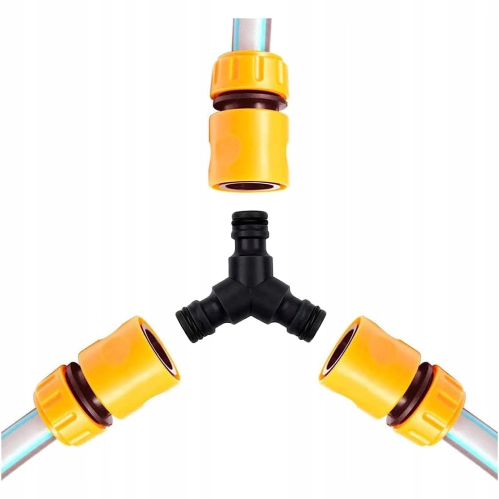 Sgancio Rapido per Tubo da Giardino 1/2" o 5/8" – Materiale Plastico di Alta Qualità | Compatibile con Tubi 12 mm e 16
