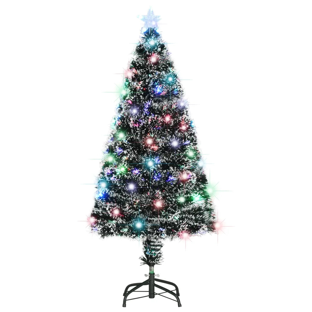 Albero di Natale Artificiale Supporto/LED 120 cm Fibra Ottica