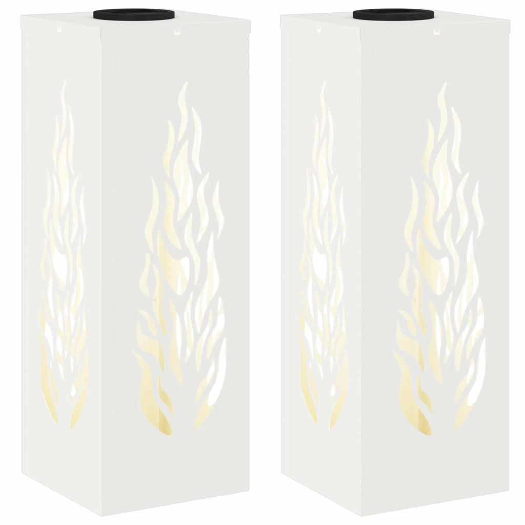 Faro LED solare per sentieri 2 pz Bianco CFW6349339
