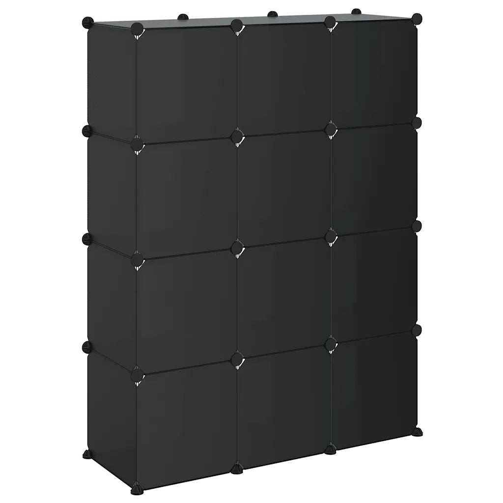 Organizzatore Portaoggetti con 12 Cubi e Ante Trasparenti in PP CFW7968268