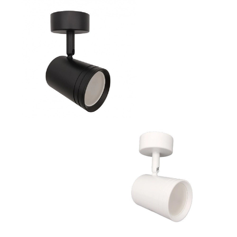 Trade Shop - Porta Faretto Proiettore Orientabile Da Soffitto Parete A Cilindro Gu10 P28-gu10 -