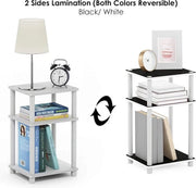 Comodino a 3 livelli con tubo girevole cassettiera notturna bianca con tubo bianco 115 x 134 x 228 cm