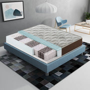Materasso Singolo 90x200 a molle insacchettate, altezza 23 cm , 3 cm memory foam, ortopedico, 800 molle insacchettate, zone di comfort