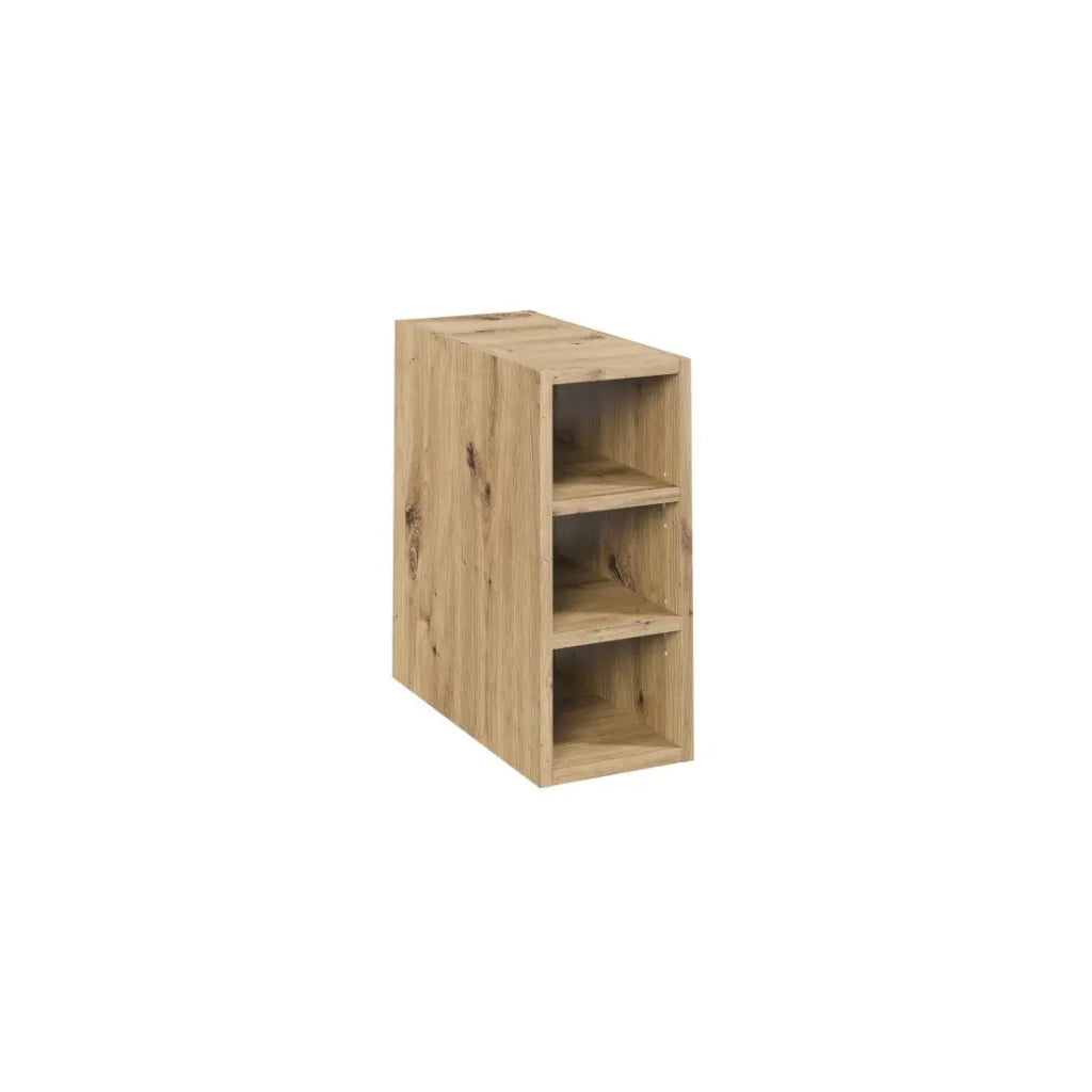 Mobile da muro aperto BRAZZA – 20 cm – Rovere chiaro – Finitura artigianale – Da appendere