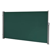 Tenda per balcone laterale acciaio poliestere 180 x 300 cm verde scuro 03_0006579