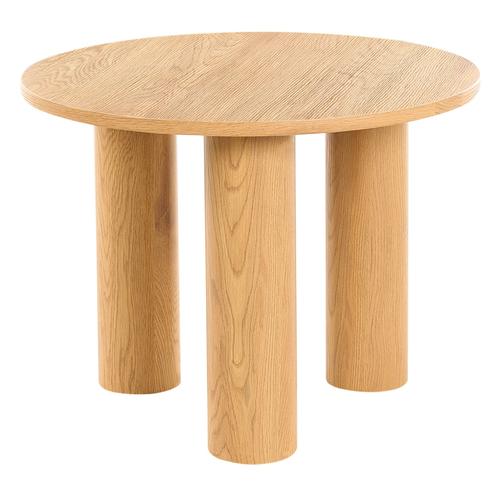 Tavolino da caffè in legno chiaro Legno ingegnerizzato Retrò Rotondo Soggiorno Legno impiallacciato