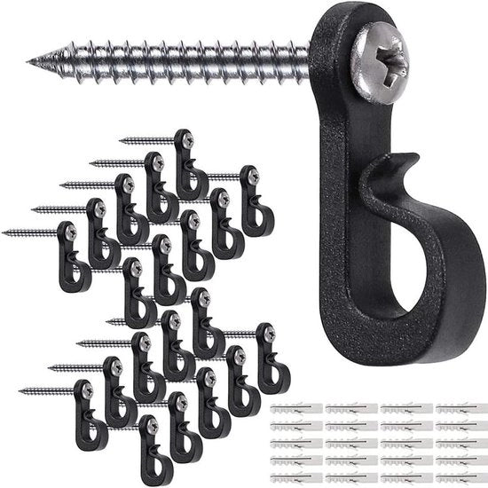 Hanger per lampada da festa - 20 pezzi - Sicuro e robusto - Adatto per interni e esterni - Ideale per illuminazione di festa - Adatto per...