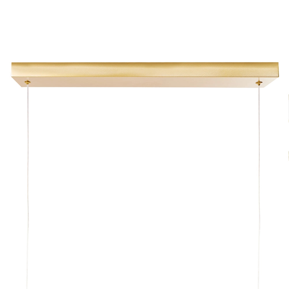 Lampada a sospensione LED in metallo dal design geometrico oro stile contemporaneo