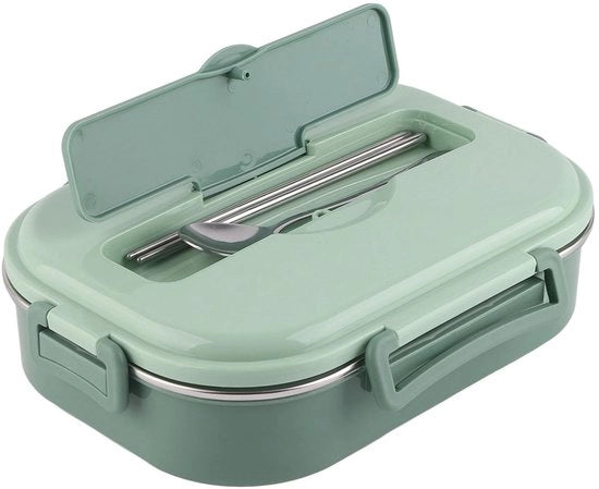 Borsa da Pranzo Portatile per Adulti - 4 Porte - Acciaio Inossidabile - Progettata per la Conservazione del Calore - Organizzazione dei Cibi - Contenitore da Cibo