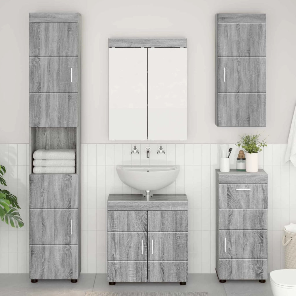 Armadio da bagno a muro TULUM Grigio Sonoma 37 x 24,5 x 86 cm 880337