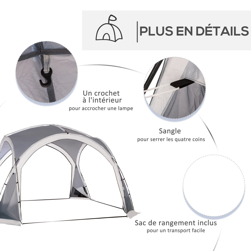 Tenda da campeggio a cupola per famiglia 6-8 persone con 4 porte a zanzariera ¨C zephmum ¨C Tessuto Oxford