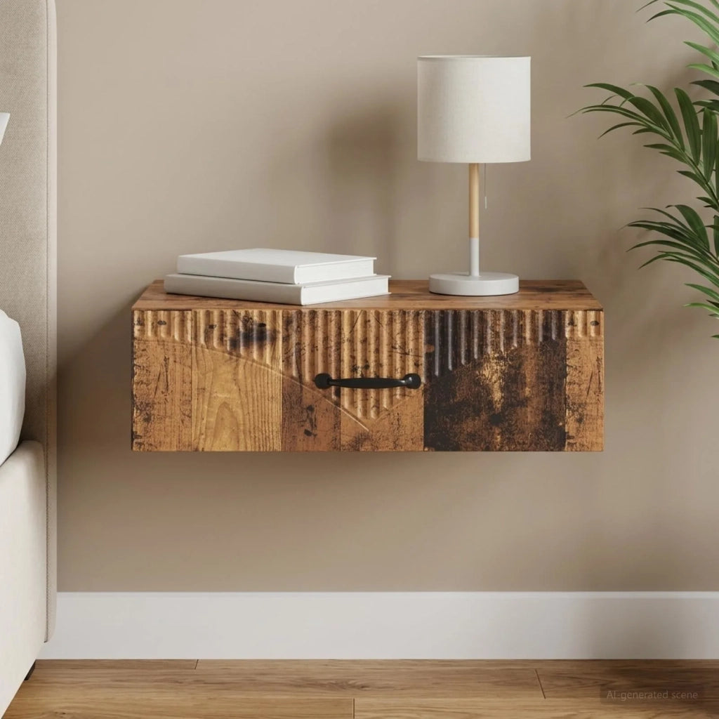 Tavolino da Parete Laterale Legno antico 59 x 34,5 x 17 cm 899003