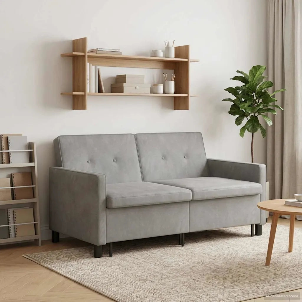 Divano letto Verde chiaro Tessuto