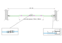 Porta doccia vetro 6 mm con apertura centrale a 4 ante per installazione in nicchia Altezza 190 cm 193-198 REGOLABILE