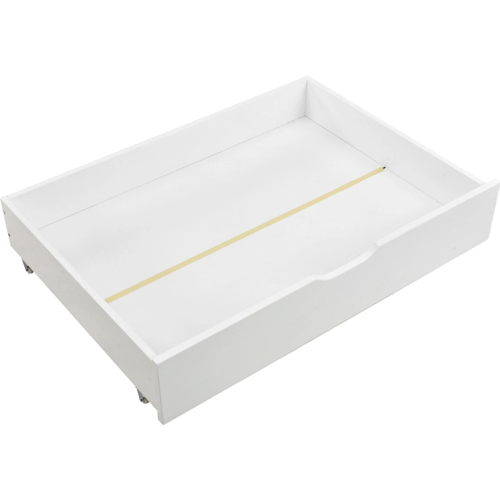 Letto casa con due cassetti e finestre, bianco