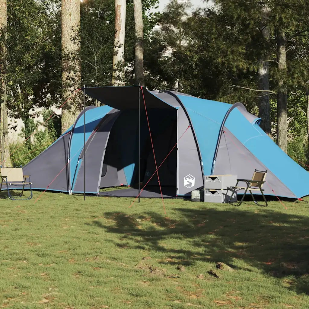 Tenda da Campeggio a Cupola per 4 Persone Blu Impermeabile 4009387