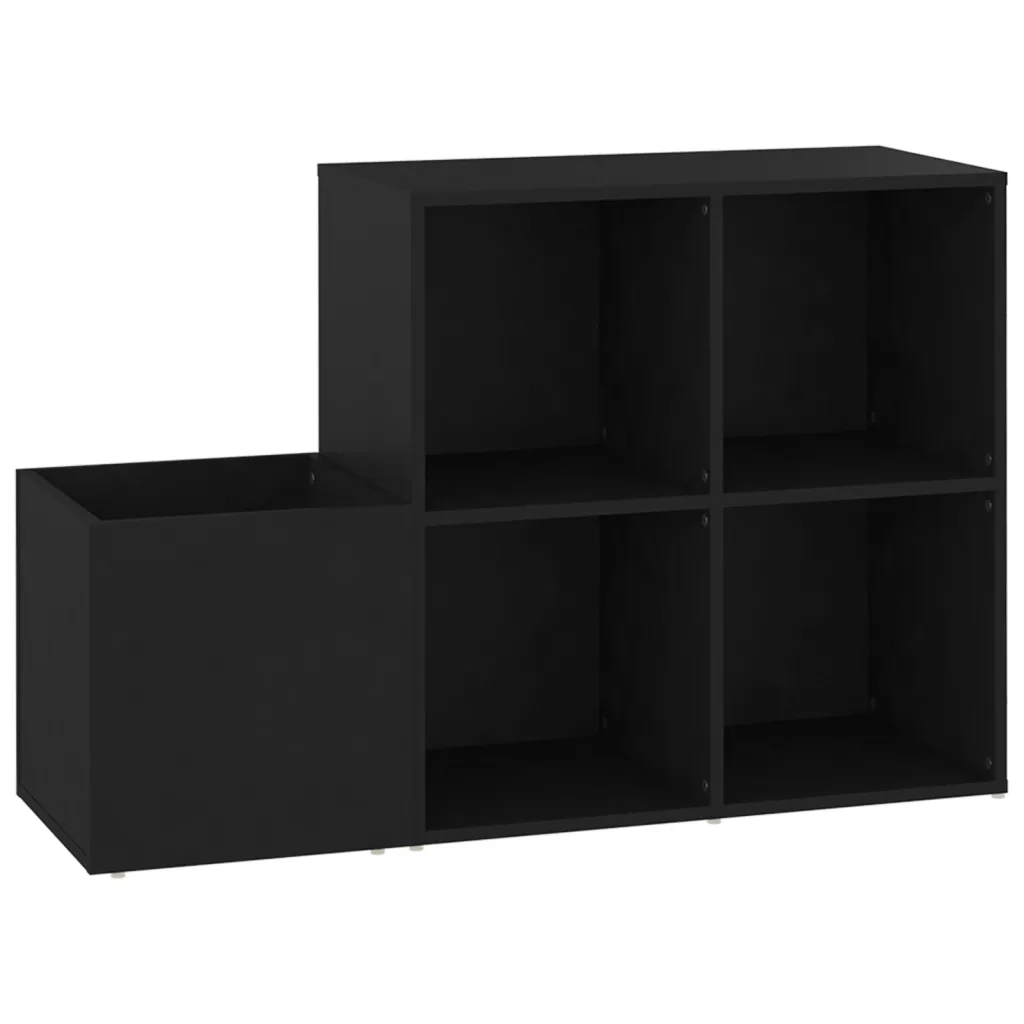 Scarpiera da Ingresso-Scaffale per scarpe Nera 105x35,5x70cm in Legno Multistrato
