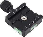 Adattatore di Rail Bipode con Rilascio Rapido in Metallo Nero per Stud Stijl con Testa Benropod.
