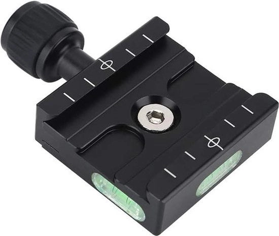 Adattatore di Rail Bipode con Rilascio Rapido in Metallo Nero per Stud Stijl con Testa Benropod.