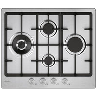 Candy Moderna CHG6D4WTX Acciaio inox Da incasso 59.5 cm Gas 4 Fornello(i)