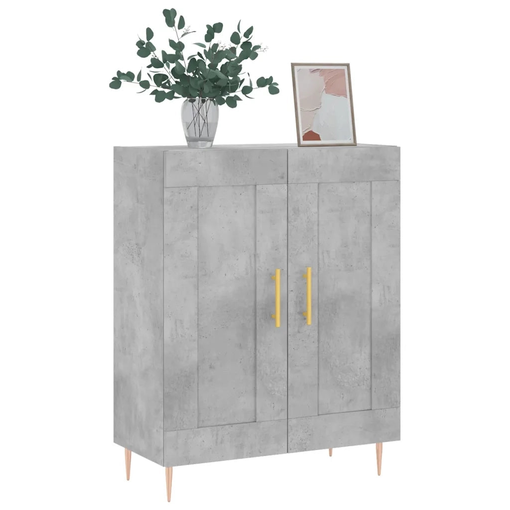 Credenza | Madia | Buffet da pranzo | Armadio da pranzo Grigio Cemento 69,5x34x90 cm in Legno Multistrato