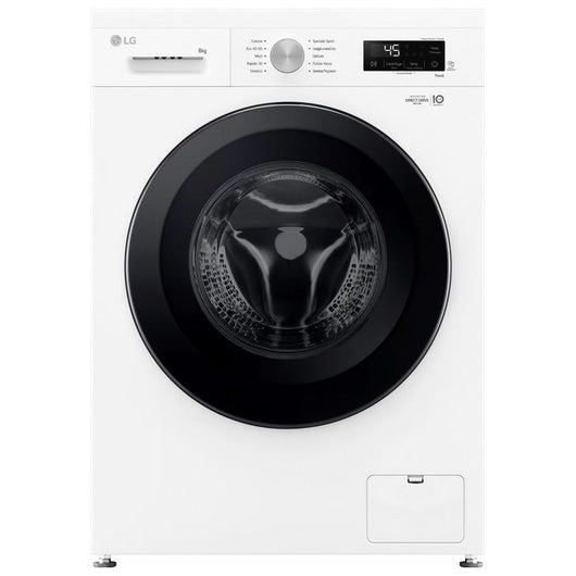 LG F4NX1008NWK Lavatrice smart 8kg, Classe A, 1400 giri, 6 Motion, Allergy Care, Bianca