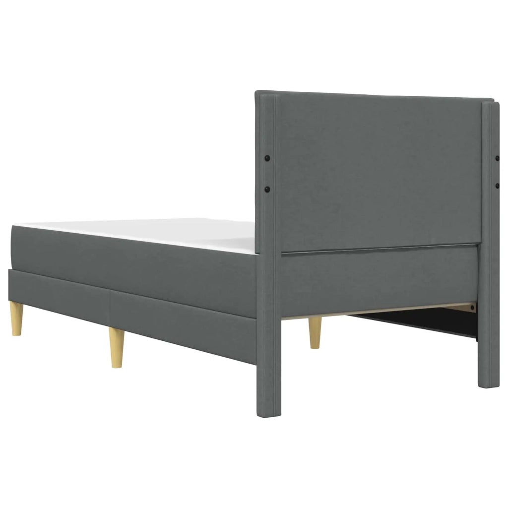 Struttura del letto Grigio scuro 90 x 200 cm Poliestere