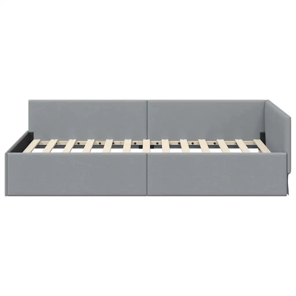 Cornice del letto ad angolo Grigio chiaro 80 cm x 200 cm