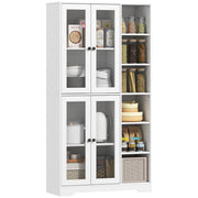 Mobile cucina con ante vetro e ripiani aperti ¨C Xylo ¨C Bianco MDF 172cm