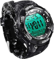 Orologio Acquastato per Nuoto e Subacquea con Funzioni Cronografo e Allarme - 10 ATM, Doppia Visualizzazione Ora Legale - Formato Orario 12/24 Selezione Abilitata