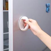 2 pezzi di maniglie autoadesive a forma rotonda in plastica, maniglie multifunzionali adatte per porte, finestre, armadi, ante, cassetti, armadi a vestiti, porte di vetro, ecc.